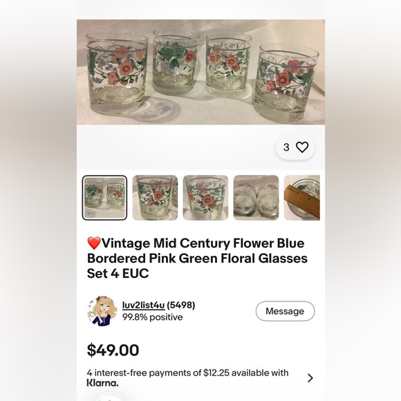 4 Vintage Kensington Double Old Fashion Glasses. 1980s. 10oz - Picture 10 of 11